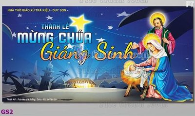 File tranh file baner phông công giáo chúa giáng sinh GS2 (bản gốc) in lụa dán tường