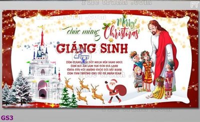 File tranh file baner phông công giáo chúa giáng sinh GS3 (gốc) chủ đề động vật