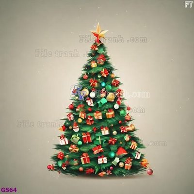 File tranh quảng cáo File phông cây thông giáng sinh GS64 (download file gốc)