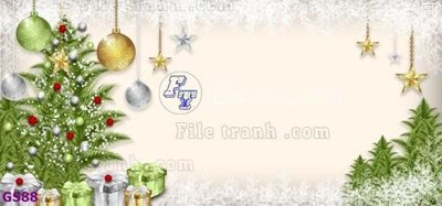 Ảnh mô tả file gốc in mica File phông cây thông giáng sinh GS88