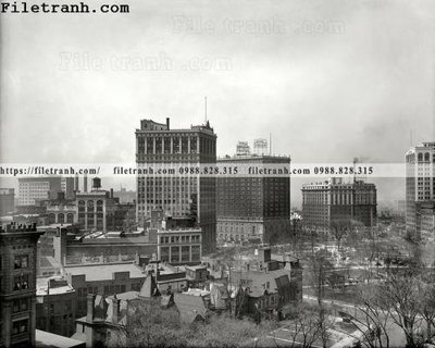 File PSD Grand Circus Park_ 1919 (gốc) cho in quảng cáo