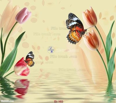 File gốc in tráng gương file tranh hoa H03 chi tiết