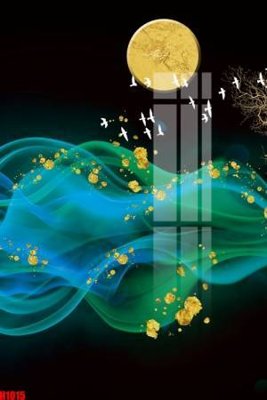 Download file gốc File tranh decor tranh bộ treo tường tổng hợp H1015 (in lụa) hoa lá