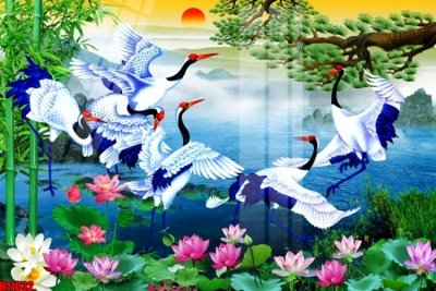 File tranh PSD File tranh gốc in tranh tường nền tổng hợp H11032 chất lượng cao