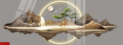 File in trần File tranh gốc in tranh tường nền tổng hợp H11935 (bản gốc 3D) sống động