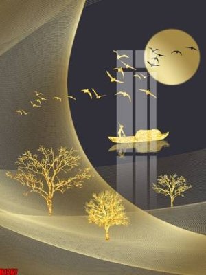 File gốc File tranh decor tranh bộ treo tường tổng hợp H1267 (in lụa) hoa văn cổ điển