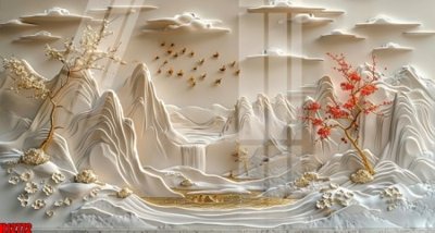 File in trần File tranh gốc in tranh tường nền tổng hợp H12772 (bản gốc) 5D