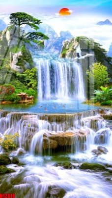 File in trần File tranh gốc in tranh tường nền tổng hợp H12818 (bản gốc) hoa văn