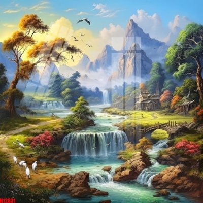 File gốc File tranh gốc in tranh tường nền tổng hợp H12831 (cho in UV) siêu nét