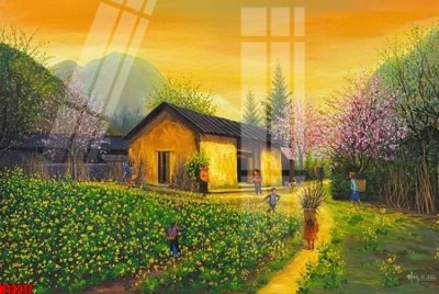 File gốc File tranh gốc in tranh tường nền tổng hợp H13317 (in mica) làm quà tặng