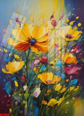 File in mica File tranh gốc in tranh tường nền tổng hợp H13408 (bản gốc) làm vách ngăn