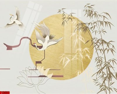 Download file gốc File tranh gốc in tranh tường nền tổng hợp H13556 (in lụa) hoa lá