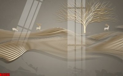 Download file gốc File tranh gốc in tranh tường nền tổng hợp H14232 (in mica) 3D