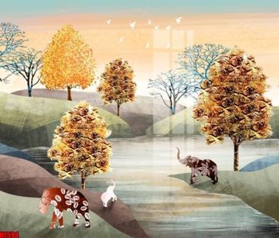 Download file File tranh decor tranh bộ treo tường tổng hợp H1594 (gốc) in mica bàn thờ