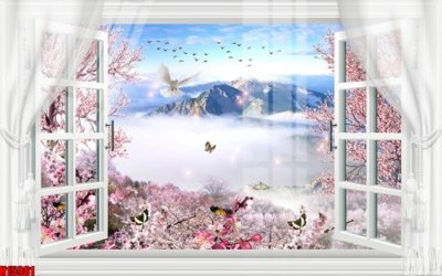 Tệp tin gốc File tranh gốc in tranh tường nền tổng hợp H15981 (dùng cho in) File tranh gốc in tranh tường nền tổng hợp H15981