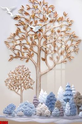 Tải file File tranh decor tranh bộ treo tường tổng hợp H1601 (gốc) chủ đề tâm linh