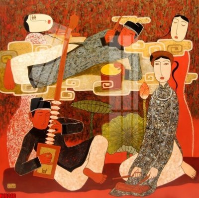 Tải file File tranh gốc in tranh tường nền tổng hợp H16240 (PSD) cho in tranh kính