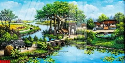 File tranh File tranh gốc in tranh tường nền tổng hợp H16883 (bản gốc) in lụa dán tường