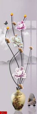 File gốc File tranh decor tranh bộ treo tường tổng hợp H1740 (in lụa) hoa văn cổ điển