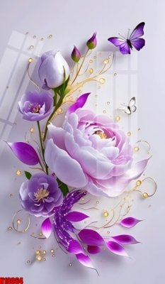 File gốc File tranh gốc in tranh tường nền tổng hợp H18064 (in lụa) họa tiết 3D