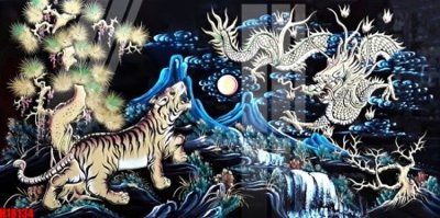 File tranh File tranh gốc in tranh tường nền tổng hợp H18134 (bản gốc) treo phòng ăn