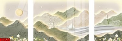 File gốc File tranh gốc in tranh tường nền tổng hợp H18334 (in 3D) cho trang trí