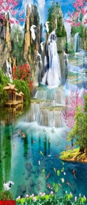 Ảnh gốc file in lụa File tranh gốc in tranh tường nền tổng hợp H18431 chi tiết