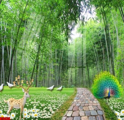 Tải file gốc File tranh gốc in tranh tường nền tổng hợp H18438 (bản PSD) còn layer