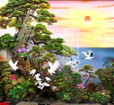 Tải file File tranh gốc in tranh tường nền tổng hợp H18451 (ảnh gốc) in tranh kính