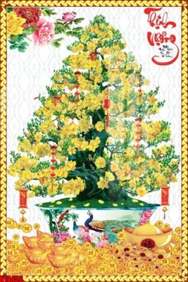 File tranh in trần 3D File tranh gốc in tranh tường nền tổng hợp H18456 (ảnh gốc)