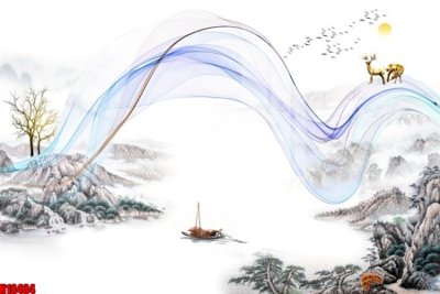 File in mica File tranh gốc in tranh tường nền tổng hợp H18484 (bản gốc) làm vách ngăn