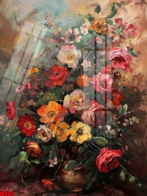 Download file gốc File tranh gốc in tranh tường nền tổng hợp H18617 (in lụa) tranh 3D