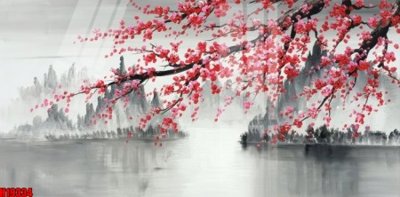 File tranh File tranh gốc in tranh tường nền tổng hợp H19334 (bản gốc) in lụa 5D