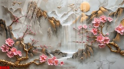 File PSD in ấn File tranh gốc in tranh tường nền tổng hợp H19574 (chất lượng cao)