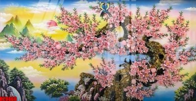 Download file gốc File tranh gốc in tranh tường nền tổng hợp H20860 (in lụa) tranh 3D