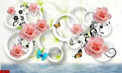 File tranh gốc in trần nhà File tranh gốc in tranh tường nền tổng hợp H21252 3D