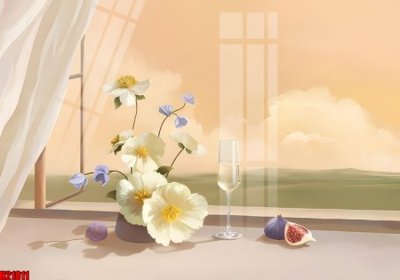 Ảnh gốc file in lụa File tranh gốc in tranh tường nền tổng hợp H21811 chi tiết