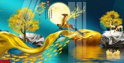 File tranh File tranh gốc in tranh tường nền tổng hợp H21992 (gốc) phong cách tối giản