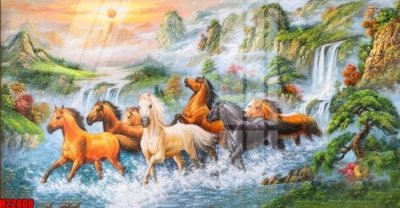 File gốc File tranh gốc in tranh tường nền tổng hợp H22808 (in lụa) tranh thuận buồm