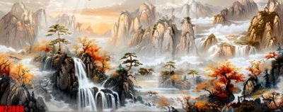 File gốc File tranh gốc in tranh tường nền tổng hợp H23886 (in lụa) cao cấp