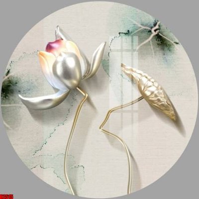 Tải file File tranh decor tranh bộ treo tường tổng hợp H2515 (gốc) chủ đề hoa sen