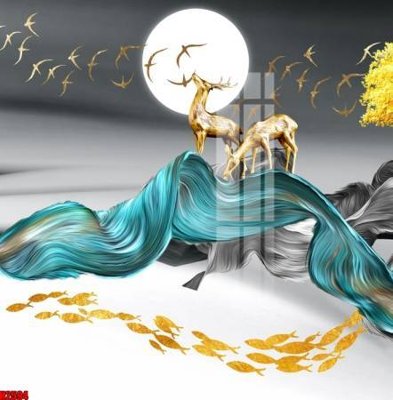 File PSD File tranh decor tranh bộ treo tường tổng hợp H2594 (gốc) nhiều lớp (multi-layer)