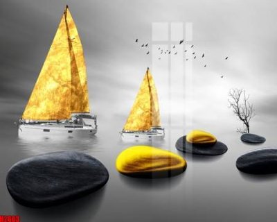 Download file gốc File tranh decor tranh bộ treo tường tổng hợp H2603 (in mica) trong suốt