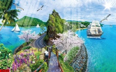 File gốc File tranh gốc in tranh tường nền tổng hợp H26451 (cho in UV) siêu nét