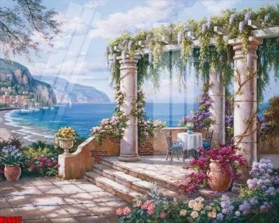 File tranh gốc in trần nhà File tranh gốc in tranh tường nền tổng hợp H26677 3D