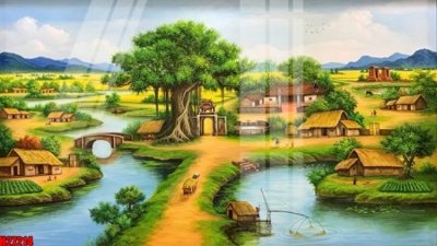 File in trần File tranh gốc in tranh tường nền tổng hợp H27214 (bản gốc) phong cảnh