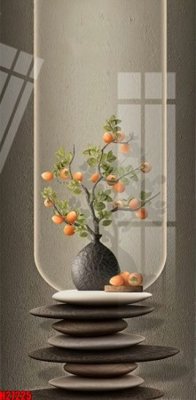 File tranh File tranh gốc in tranh tường nền tổng hợp H27225 (bản gốc) in lụa 3D