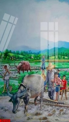 File gốc File tranh gốc in tranh tường nền tổng hợp H28958 (in lụa) hoa văn cổ điển