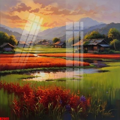 File in trần File tranh gốc in tranh tường nền tổng hợp H29411 (bản gốc 3D) sống động