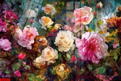 Tải file File tranh gốc in tranh tường nền tổng hợp H29598 (gốc) chủ đề hoa sen